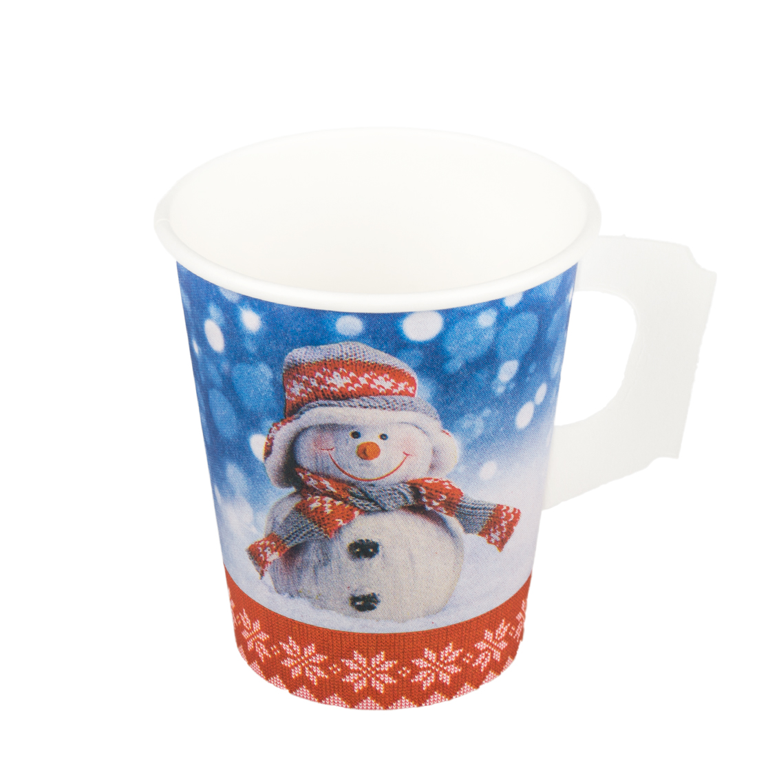 Pappbecher Snowman mit Henkel 200ml